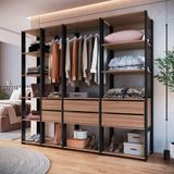 Guarda-roupa Closet Easy 6 Gv Preto E Montana