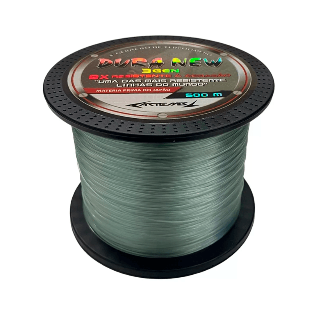 Linha Mono Super Resistente Artemis Dura New 500m 0.40mm 40lbs Varias Cores