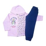 Conjunto Moletom Infantil Feminino Rosa Unicórnio - Clubinho