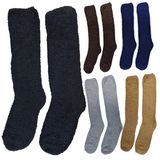 Kit 6 Pares Meias Pelúcia Masculino 3/4 Cano Alto Longa Inverno Adulto Grande Lisa