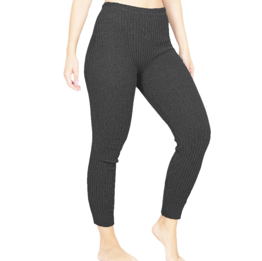 Calça Fusô Tricô Canelado Lã Segunda Pele Legging Quentinha Tricot Inverno