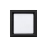 Painel De Led Stella Quadrado Deep De Embutir Recuado 17w Bivolt Preto 3000k Luz Amarela