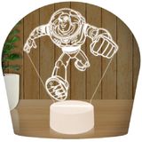 Luminária Led 3d | Buzz Toy Story Abajur - Base Branca