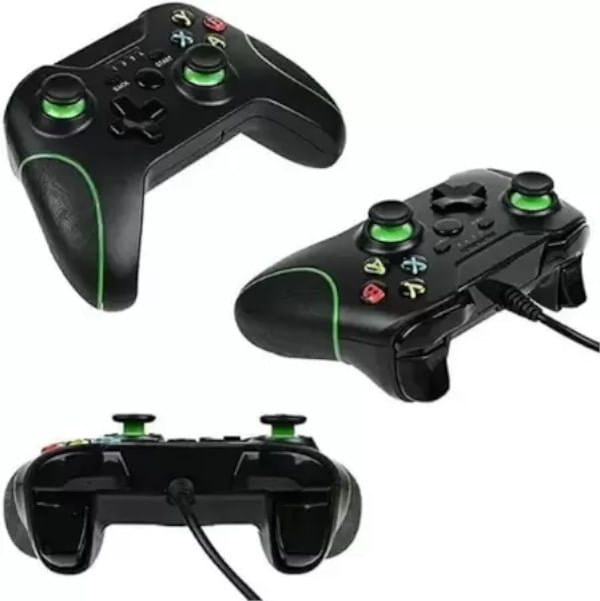 2 Controles Compatível  Xbox-one Manete C/ Fio Alta Precisão