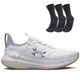 Kit 1 Tênis De Corrida Masculino Under Armour Charged Hit E 1 Pct Com 3 Pares De Meia Cano Alto