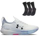 Kit 1 Tênis De Corrida Feminino Under Armour Charged Hit E 1 Pct Com 3 Pares De Meia Cano Alto