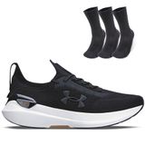 Kit 1 Tênis De Corrida Masculino Under Armour Charged Hit E 1 Pct Com 3 Pares De Meia Cano Alto