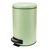 Lixeira Redonda Com Pedal Verde Menta Mollie 12 Litros