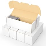 Caixa De Armazenamento De Cartões Colecionáveis Sysdmno, Pacote Com 6 Pacotes De Papelão Branco