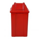 Cesto Quadrado Com Tampa Vai-vem 25l (q25) Cor:vermelho