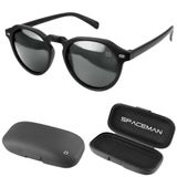 Oculos Sol Masculino Verão Proteção Uv Casual Vintage + Case Preto Black Piano Acetato Presente