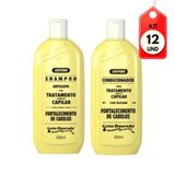 Kit C/12 Gota Dourada Fortalecimento Shampoo + Condicionador 300ml