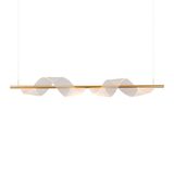 Lustre Pendente Nordecor Ruban Ori 2487 Dourado Led Bivolt