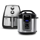 Kit Fritadeira Airfryer 4l Cor Inox + Panela De Pressão 6l Mastersteam Fxa42.ppg70s2 - 220v