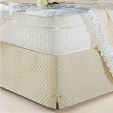 Saia Para Cama Box Queen Veneza 1 Peça Bege