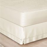 Saia Para Cama Box Queen Ponto Palito 1 Peça Palha