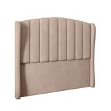 Cabeceira Para Cama Box King 193 Cm Angel Veludo Bege I02 - D&#39;rossi