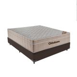 Cama + Box Airtech Colchão Ortobom Viúva 128cm Springpocket Cor:marrom