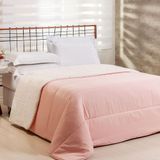 Edredom Queen Coberdrom Flupy Percal-sherpa 1 Peça Rosa