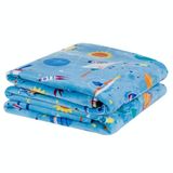 Manta Solteiro Kids Flannel Microfibra 1 Peça Astronauta