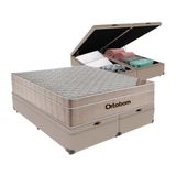 Airtech Colchão Ortobom Queen Com Baú Bege Springpocket Cor:bege