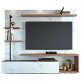 Painel Home Suspenso Tv 55 Polegadas Calacatta Freijo Bco Neve Clb Calacatta Freijo Branco Neve