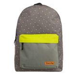 Bolsa Mochila Escolar Cinza Com Poá Feminina
