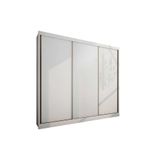 Guarda Roupa Casal 3 Portas De Correr E 8 Gavetas Diamond Plus Branco - Novo Horizonte