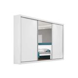 Guarda Roupa Casal 3 Portas De Correr E 6 Gavetas C/ 1 Espelho Toronto Branco - Europa
