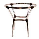 Mesa Ascoli Em Alumínio 70cm Altura X 80cm Trama Original Pedra Ferro