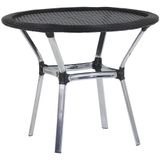 Mesa Emily Com Tampo Tramado Em Alumínio Trama Original Preto