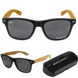 Óculos Sol Casual Verão Proteção Uv Masculino Praia + Case Vintage Acetato Estiloso Preto