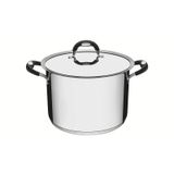 Caldeirão Tramontina Duo Silicone Em Aço Inox Fundo Triplo Com Tampa E Alças Em Silicone 24 Cm 7,7 L - 62485/240