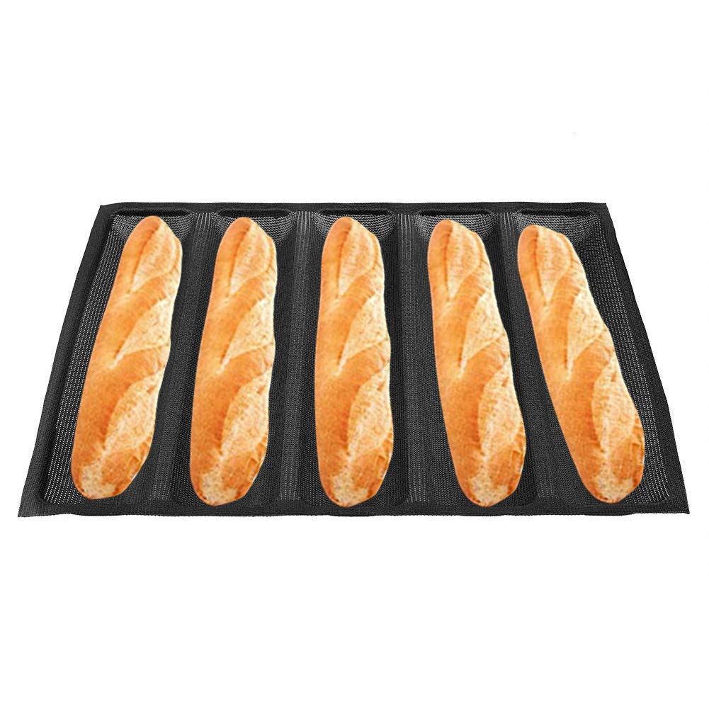 Assadeira Hztyyier Baguette Pans Antiaderente De Silicone Preta