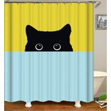 Gato Chuveiro Cortina Funny Space Star Gato Impermeável