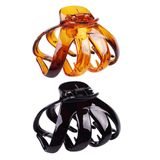 2 Peças Clássicas De Estilo Médio Polvo Cabelo Garra De Cabelo Clipe Forte Segurando Power Hair Clips Cabelo Ao Ar Livre Aderência Hairpins
