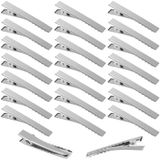 120 Peças Alligator Hair Clips Metal Single Prong Silver Hair Clips For Hair Accessories (1,25 Polegadas)
