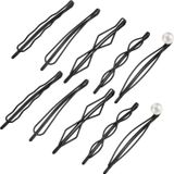 10 Peças Bobby Pin Hair Pin Geometric Metal Hair Clip Barrettes For Women Girl Minimalist Hair Decorative Wedding Dainty Accessories Headwea