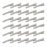 120 Pcs Alligator Hair Clips For Bows, 1.8 Inch Metal Hair Clips With Teeth For Salon,alligator Clips For Bows Making Single Prong Silver Se