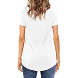 T-shirts Para Mulheres Casual Short/long Sleeve V-neck Tops Cris