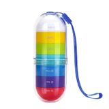 Caixa De Pílula Selada Colorida De Grau Alimentar, Uma Semana Dividida