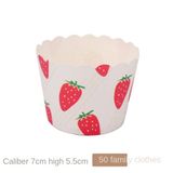 100pcs Copos De Muffin Rígido Para Fornos, Copos De Papel Revestidos De Filme,