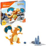Mega Construx Pokemon Charizard Conjunto de Construção com figuras de personagens, Construindo Brinquedos para Crianças 198 Peças