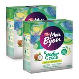 Kit 2 Lava Roupa Em Pó Mon Bijou Coco 500g