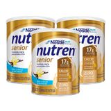 Nutren Senior Baunilha Suplemento Alimentar 370g | Kit Com Três Unidades