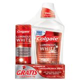 Solução Bucal Colgate Luminous White Xd Shine Sem Álcool 500ml E Ganhe 1 Creme Dental Sortido 70g