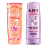Kit Shampoo Elseve Longo Dos Sonhos 400ml E Condicionador Selador L&#39;oréal Paris Elseve Hidra Hialurônico 400ml