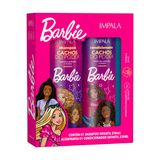 Shampoo E Condicionador Infantil Impala Barbie Cachos Do Poder 250ml Cada