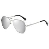 Óculos De Sol Polarizado Masculino Elashopp Aviação Prata Polarizado