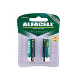 Jogo De Pilhas Recarregável Alfacell Ni-mh 1.2v Aa 1800mah 2 Peças Verde